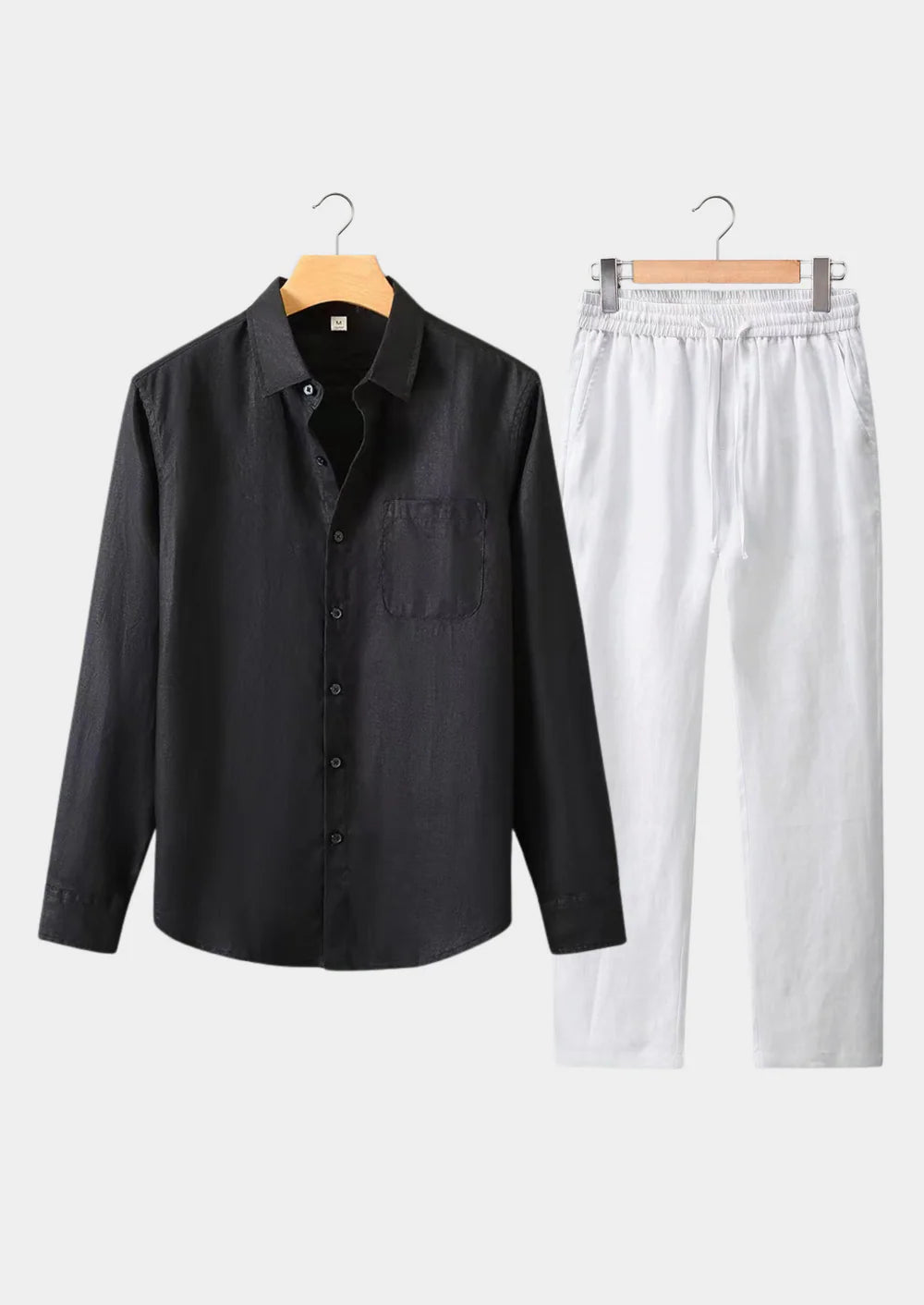 DOLCEVITA LONGSLEEVE SUMMER SET - BLACK/WHITE