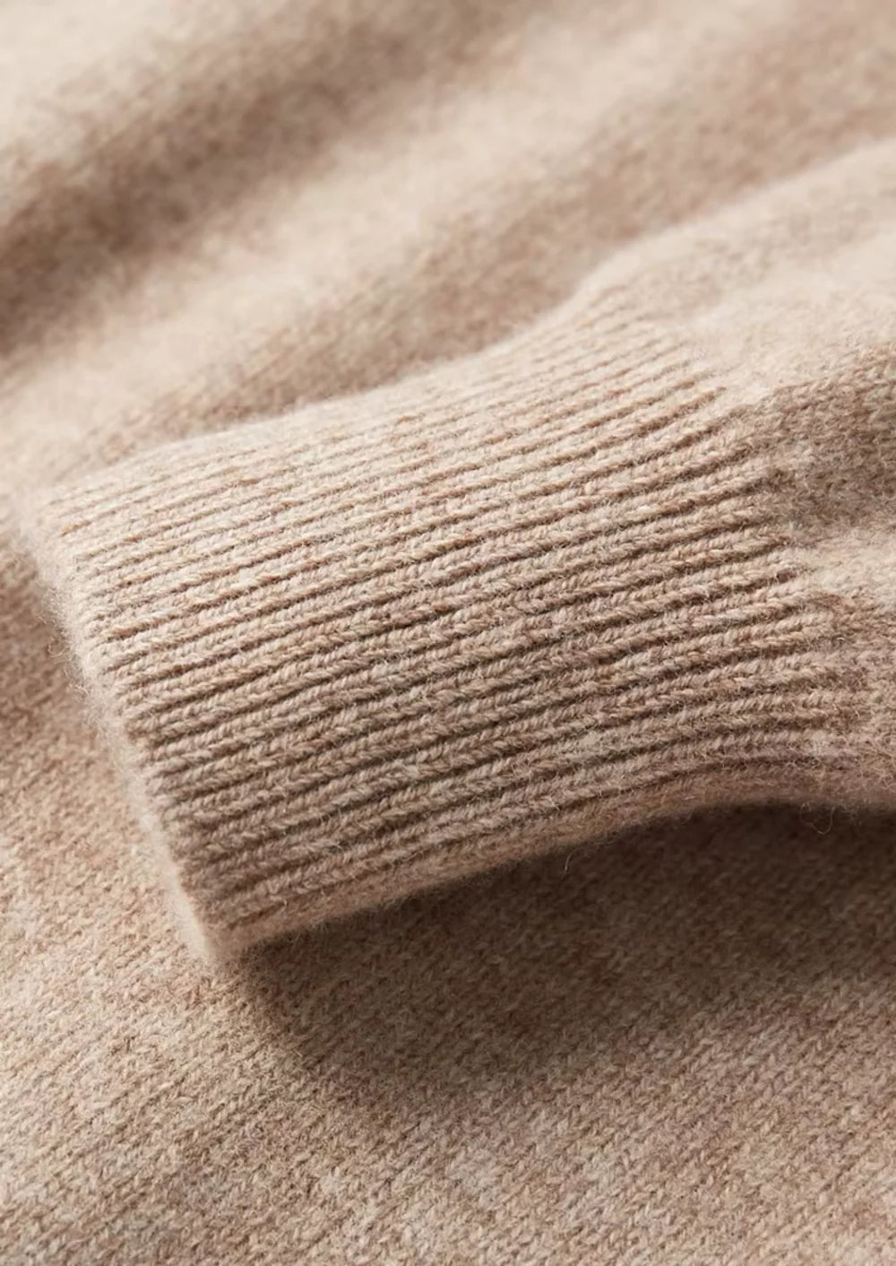 Trui met halve rits en pure extra fijne merinowol