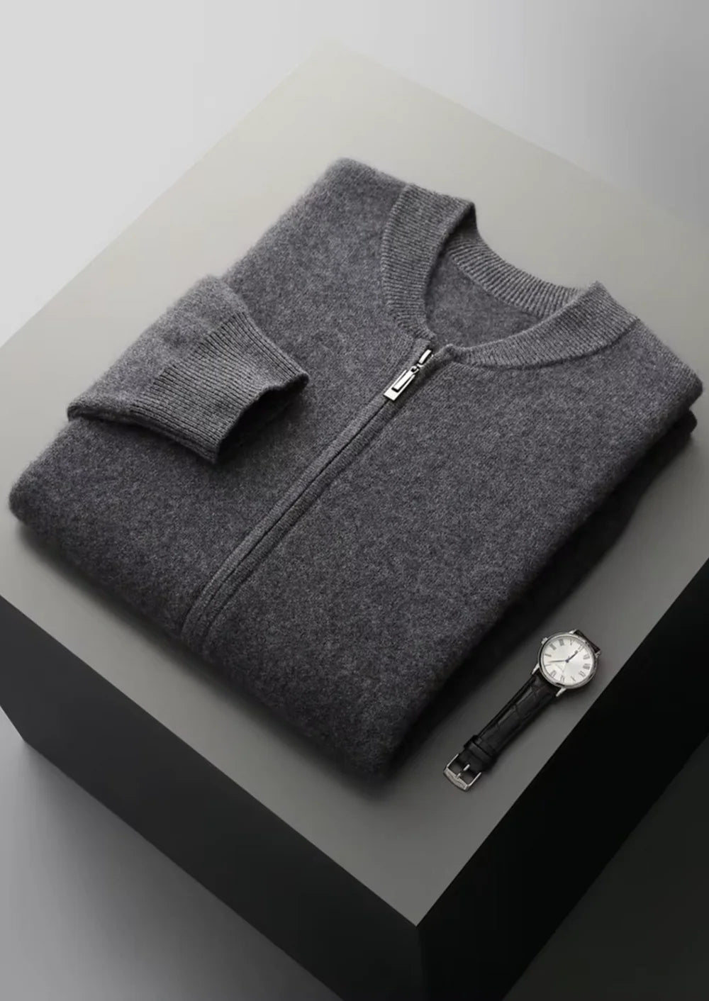 PURE EXTRA-FINE MERINO WOOL V-NECK CARDIGAN