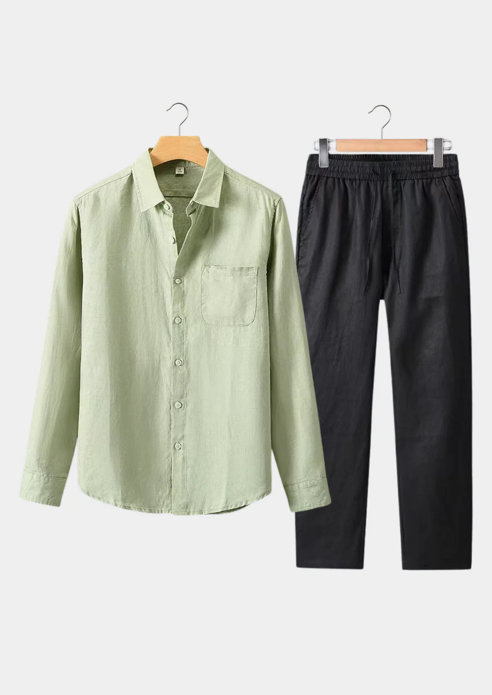 DOLCEVITA LONGSLEEVE SUMMER SET - MINT GREEN/BLACK