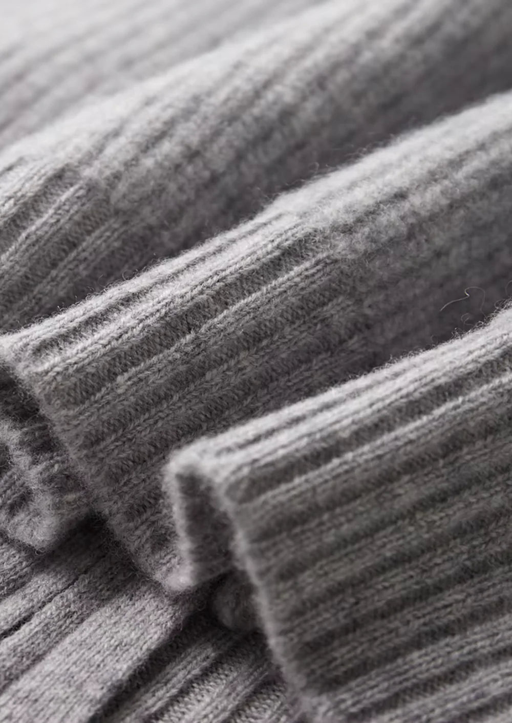 PURE EXTRA-FINE MERINO WOOL RIBBED CARDIGAN