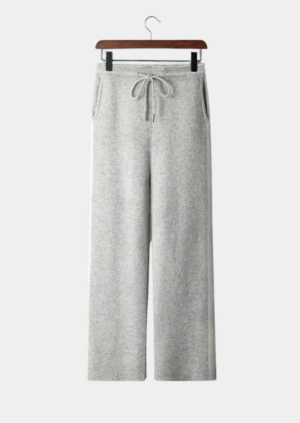 PURE EXTRA-FINE MERINO WOOL WIDE LEISURE TROUSERS