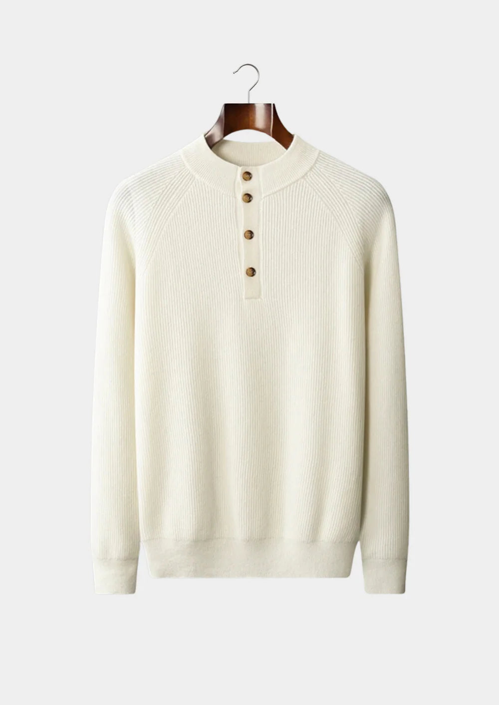 PREMIUM CASHMERE BUTTON SWEATER