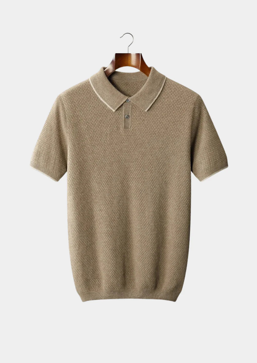 PREMIUM KASJMIER TWEEKLEURIGE POLO