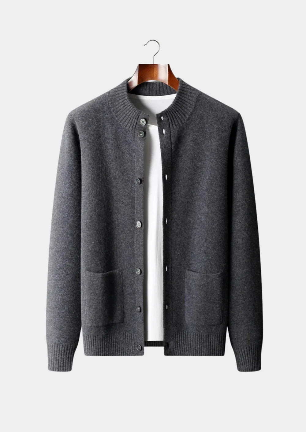 PREMIUM CASHMERE BUTTON CARDIGAN