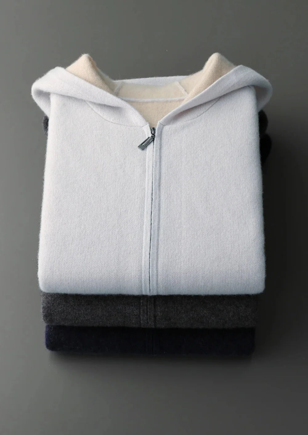 PREMIUM CASHMERE ZIPPER HOODIE