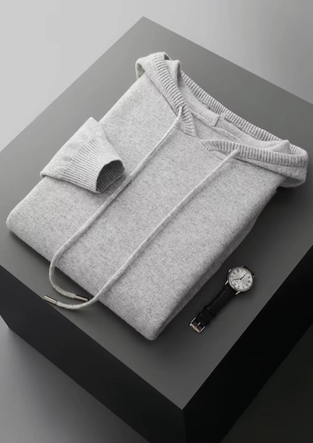 PURE EXTRA-FINE MERINO WOOL LEISURE HOODIE