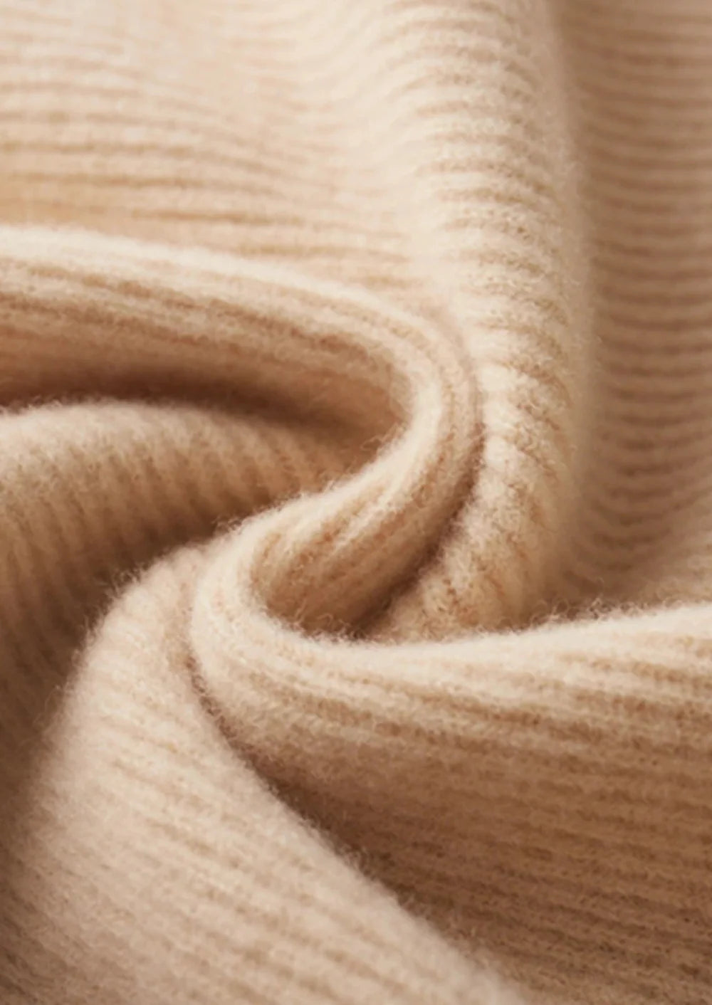 PURE EXTRA-FINE MERINO WOOL RIBBED ZIP CARDIGAN