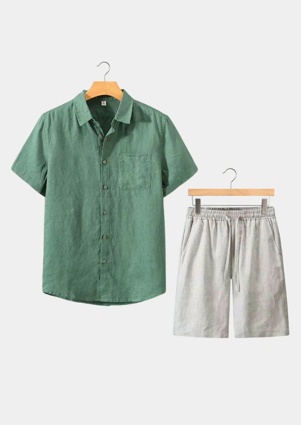 DOLCEVITA SHORTSLEEVE SUMMER SET - GREEN/BEIGE