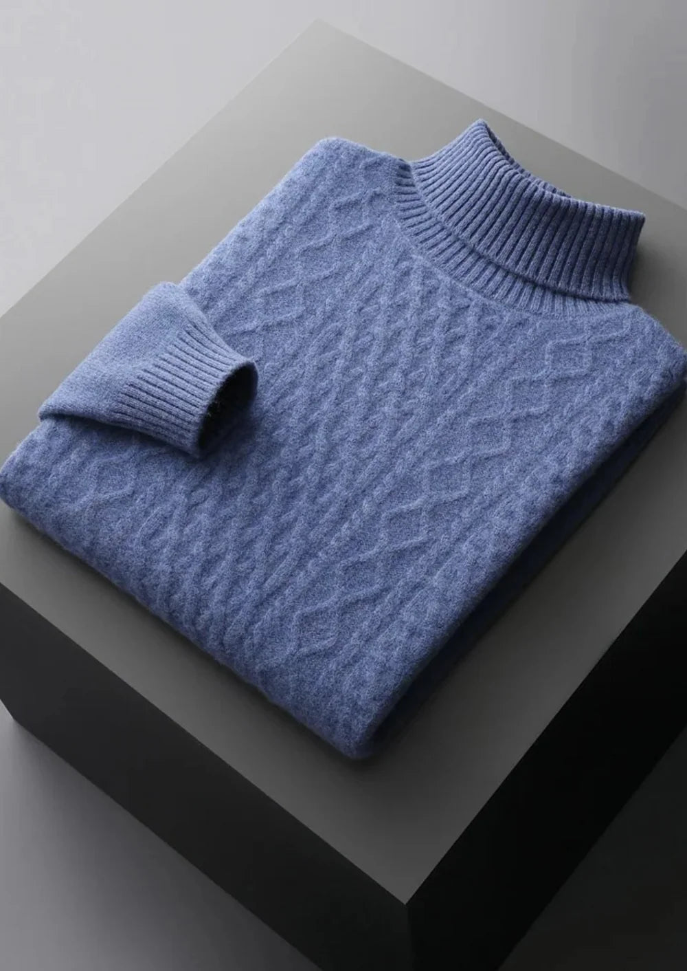 PURE EXTRA-FINE MERINO WOOL WINTERTIME ROLLNECK