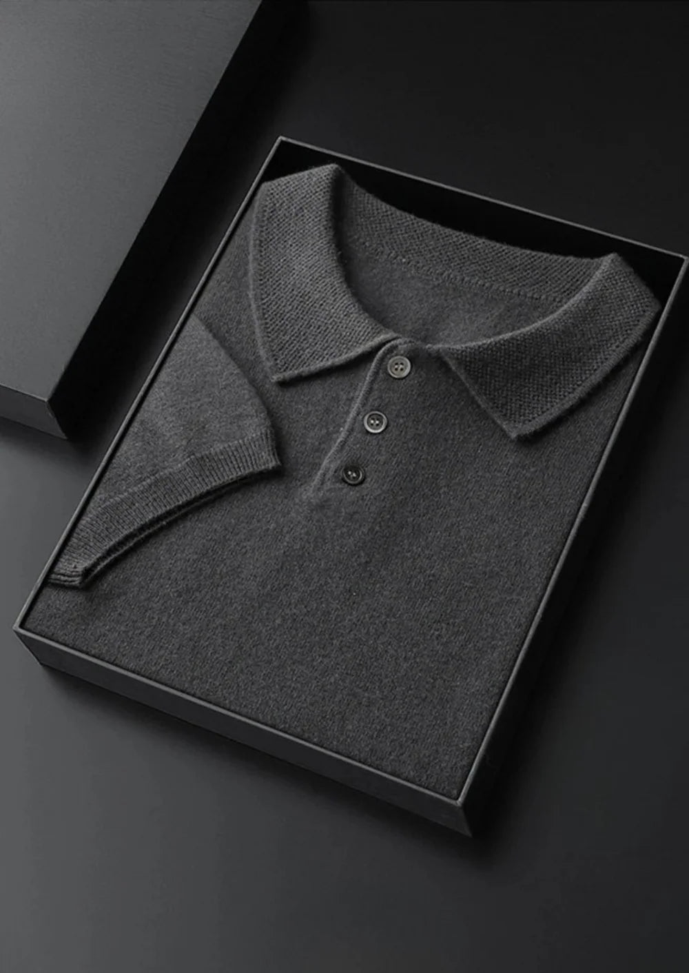 PREMIUM KASJMIER KLASSIEK POLOSHIRT