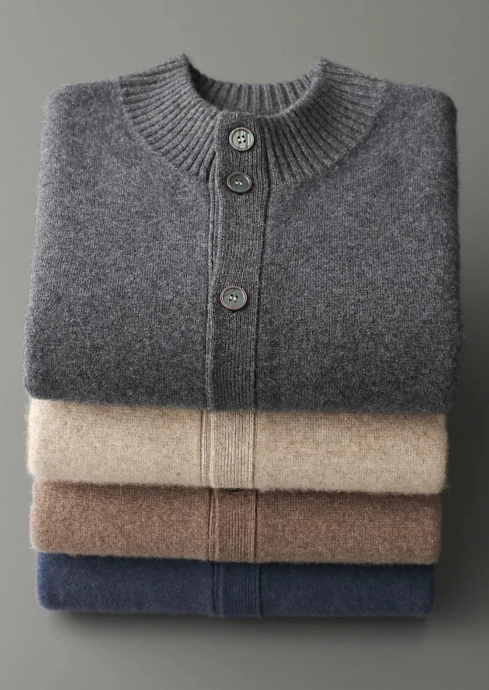 PREMIUM CASHMERE BUTTON CARDIGAN