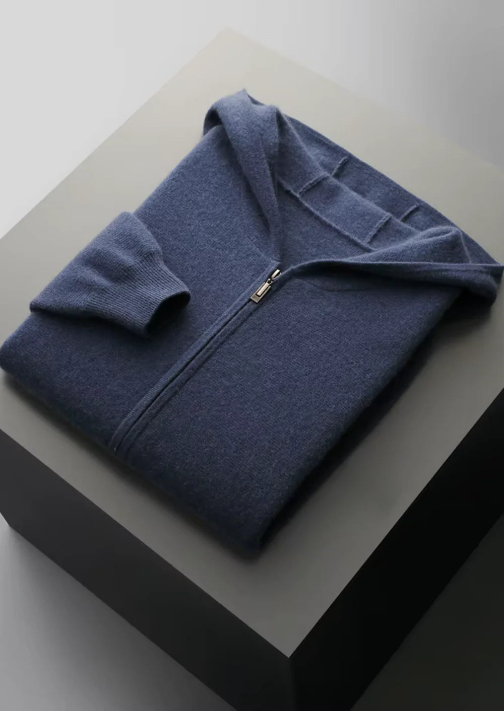 PURE EXTRA-FINE MERINO WOOL ZIPPER HOODIE