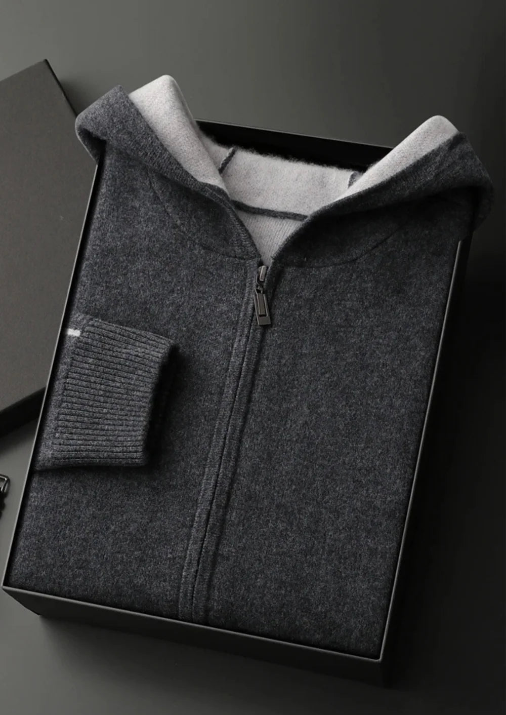 PREMIUM CASHMERE ZIPPER HOODIE
