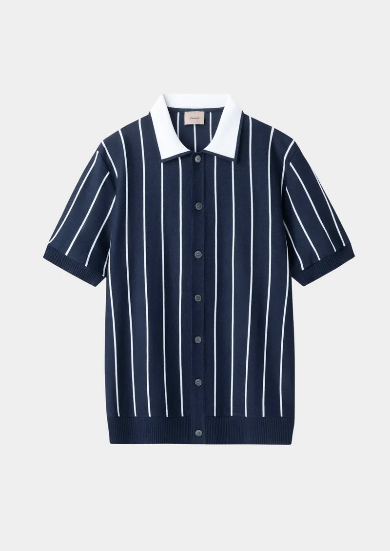 RIVIERA STRIPE KNOOP POLO