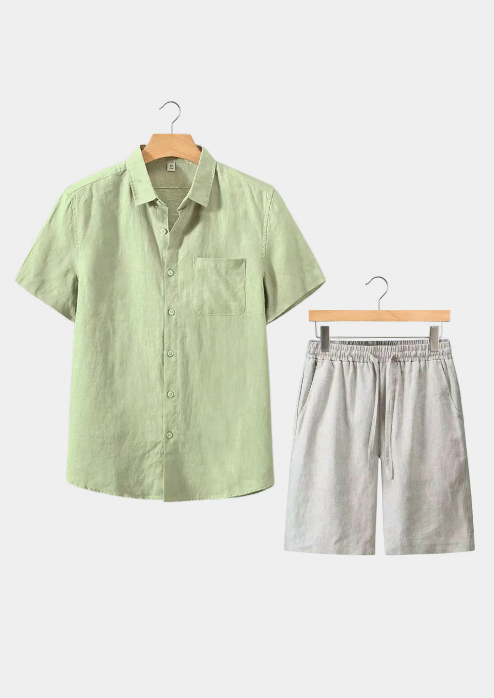 DOLCEVITA SHORTSLEEVE SUMMER SET - MINT GREEN/BEIGE