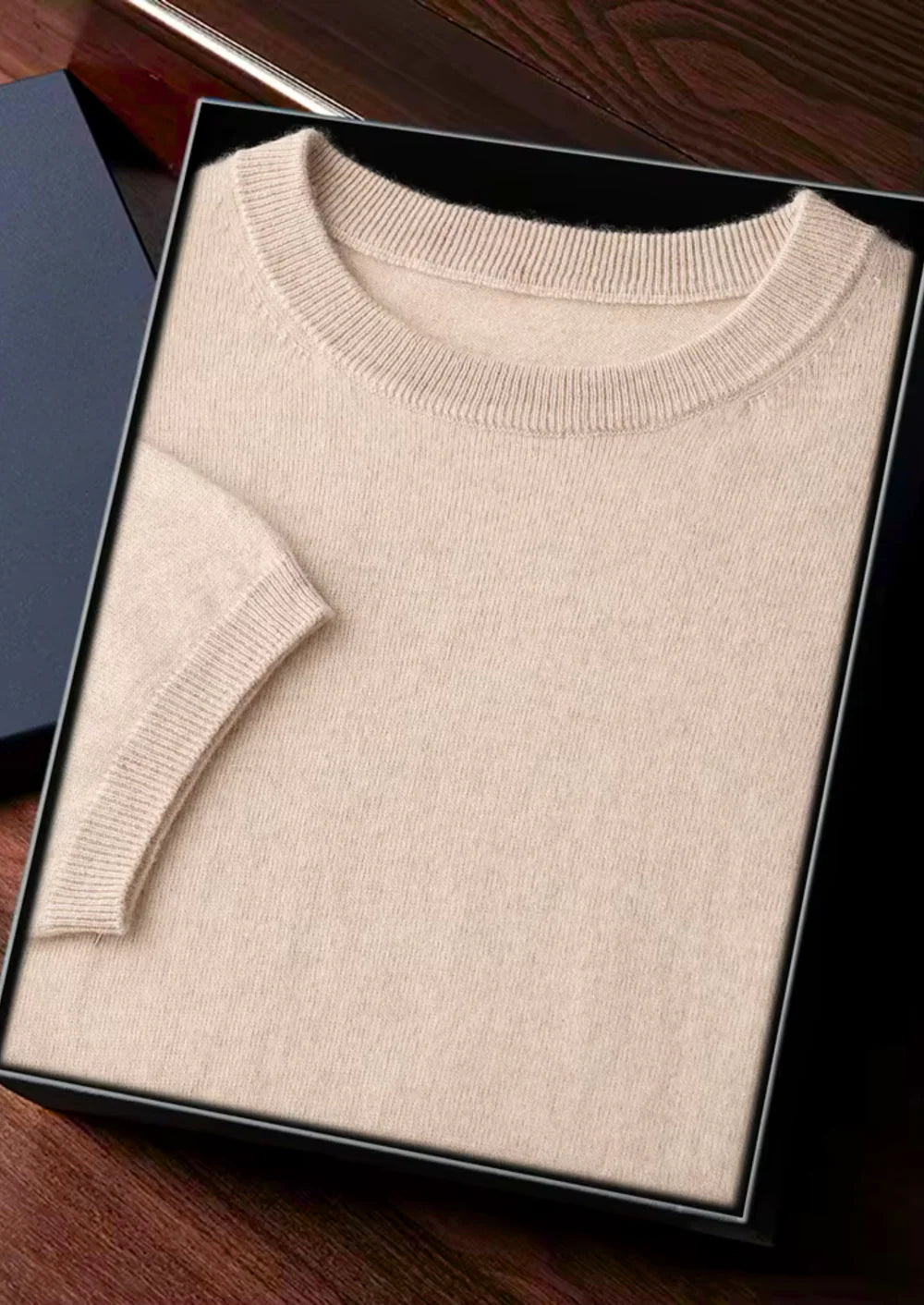 PREMIUM CASHMERE CLASSIC CREWNECK T-SHIRT