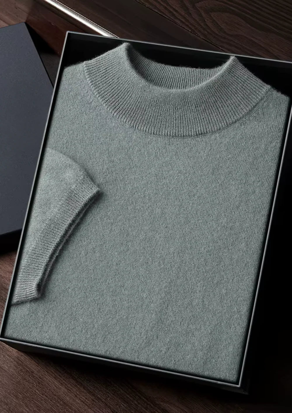 MIUM CASHMERE MOCK NECK T-SHIRT