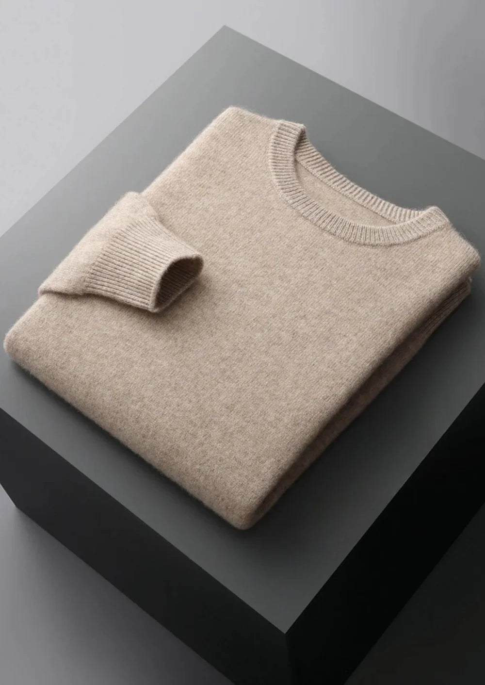 PURE EXTRA-FINE MERINO WOOL CLASSIC CREWNEC