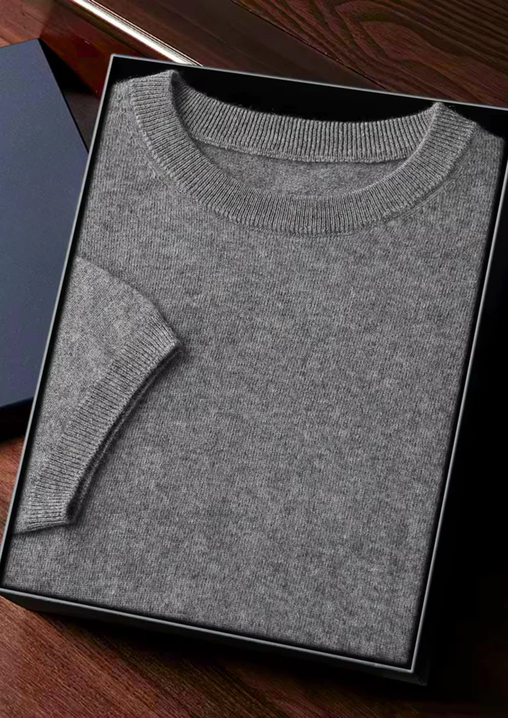 PREMIUM CASHMERE CLASSIC CREWNECK T-SHIRT