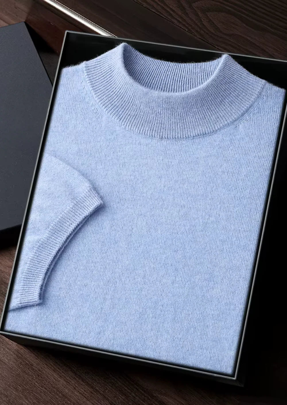 MIUM CASHMERE MOCK NECK T-SHIRT