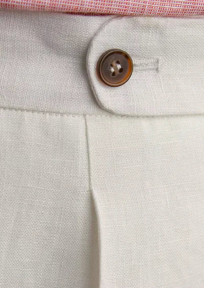 TUSCANY PLEATED COASTAL TROUSERS - White