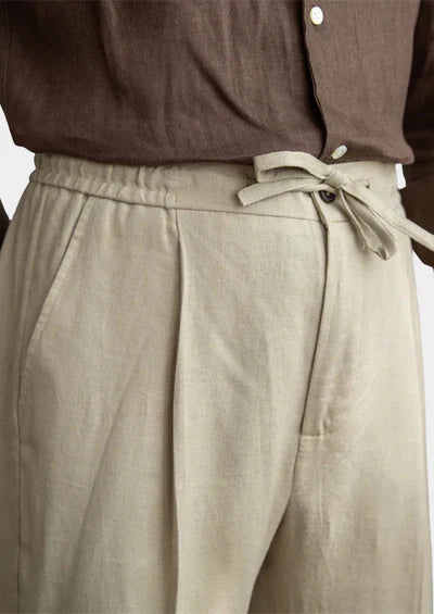 DRAWSTRING COASTAL TROUSERS - Sand
