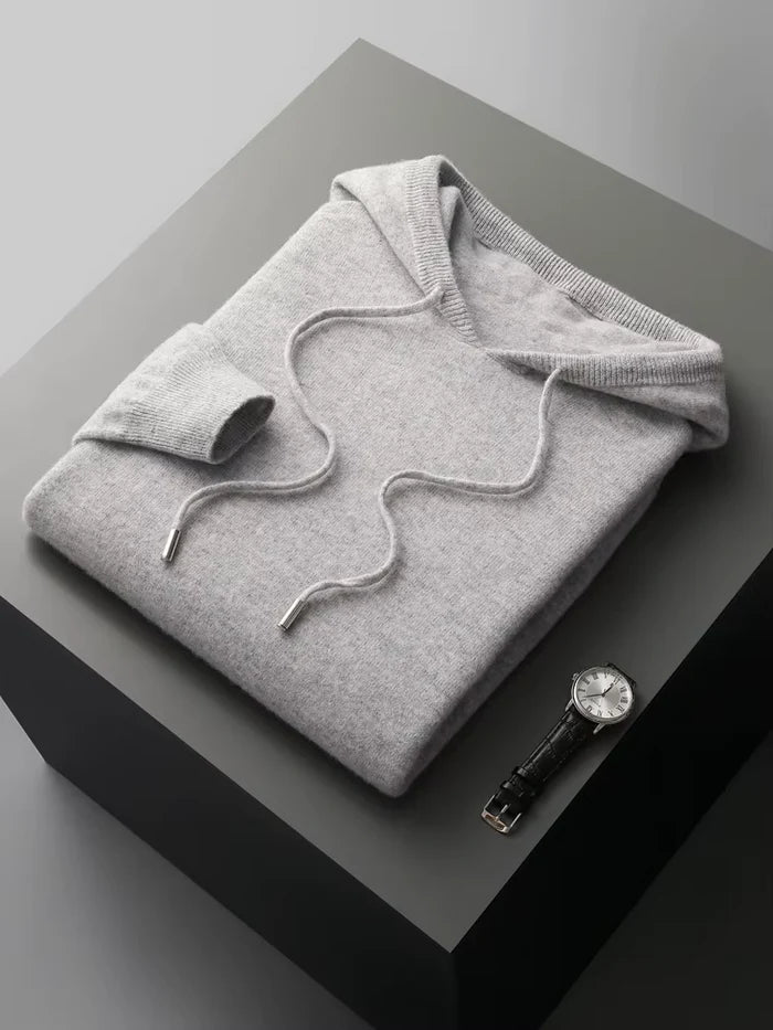 PURE EXTRA-FINE MERINO WOOL LEISURE HOODIE