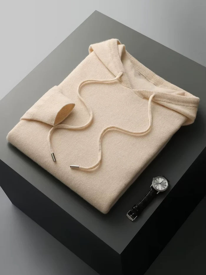 PURE EXTRA-FINE MERINO WOOL LEISURE HOODIE