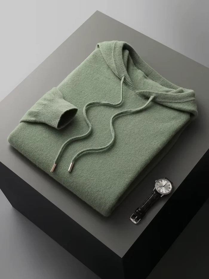 PURE EXTRA-FINE MERINO WOOL LEISURE HOODIE
