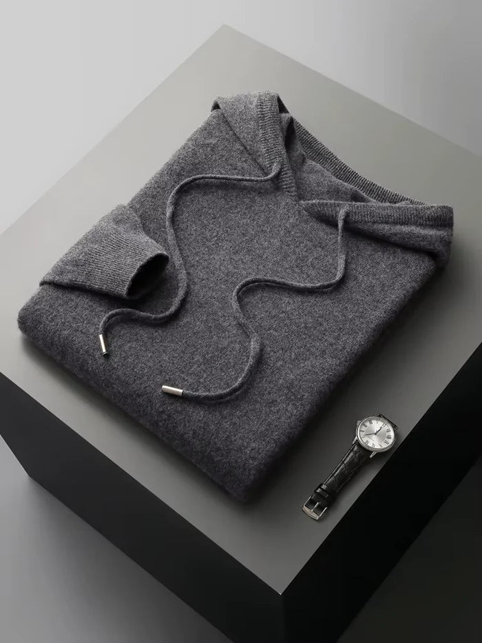 PURE EXTRA-FINE MERINO WOOL LEISURE HOODIE