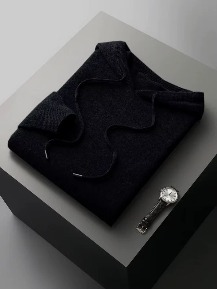 PURE EXTRA-FINE MERINO WOOL LEISURE HOODIE