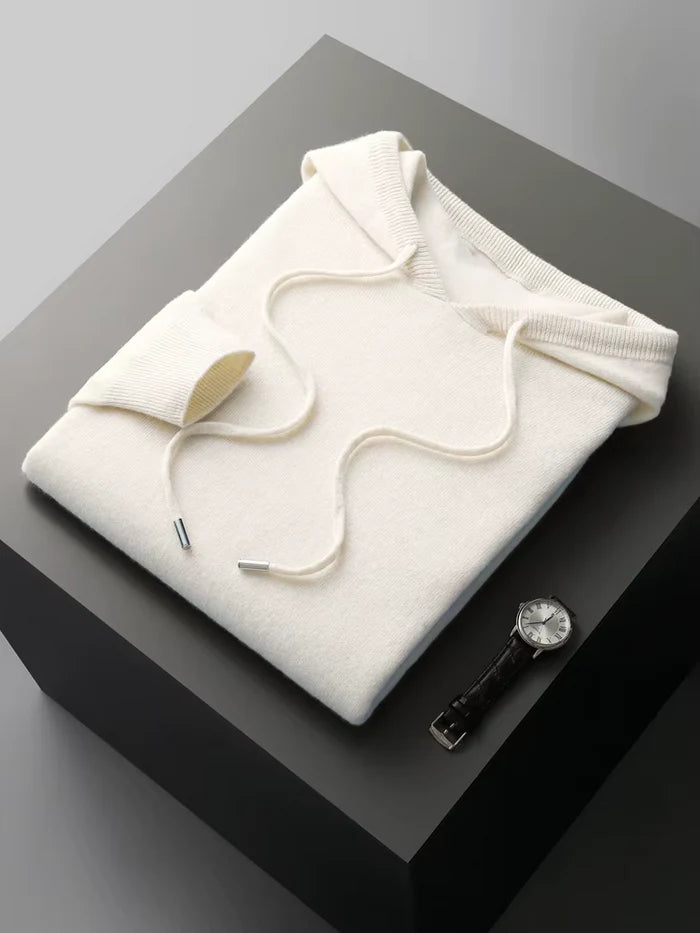 PURE EXTRA-FINE MERINO WOOL LEISURE HOODIE