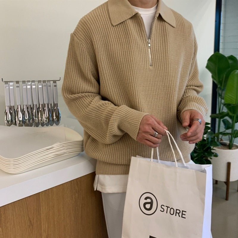 Modaura™ | Men's Polo Pullover Sweatshirt