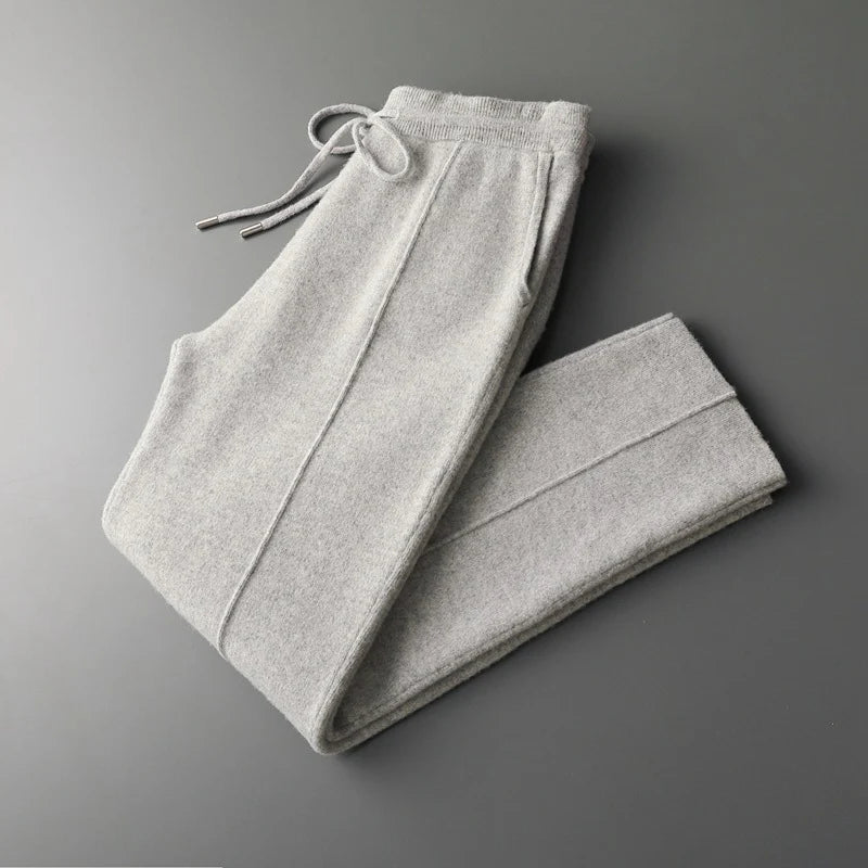 PURE EXTRA-FINE MERINO WOOL LEISURE TROUSERS