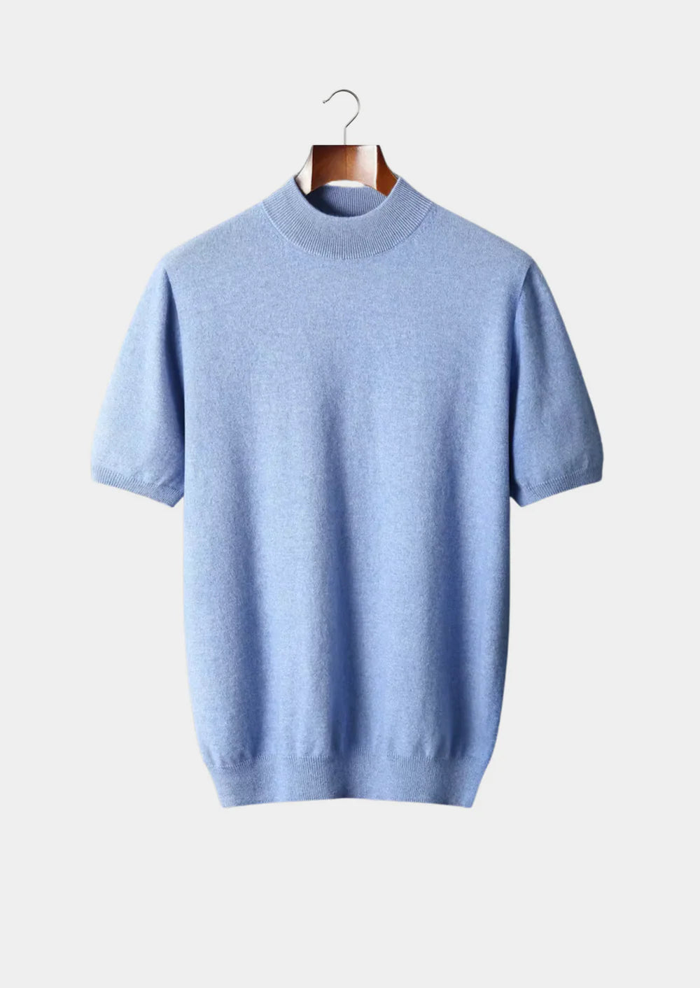 MIUM CASHMERE MOCK NECK T-SHIRT