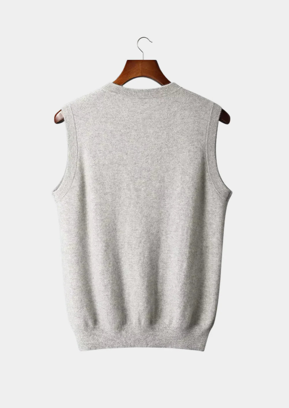 PURE EXTRA-FINE MERINO WOOL V-NECK VEST