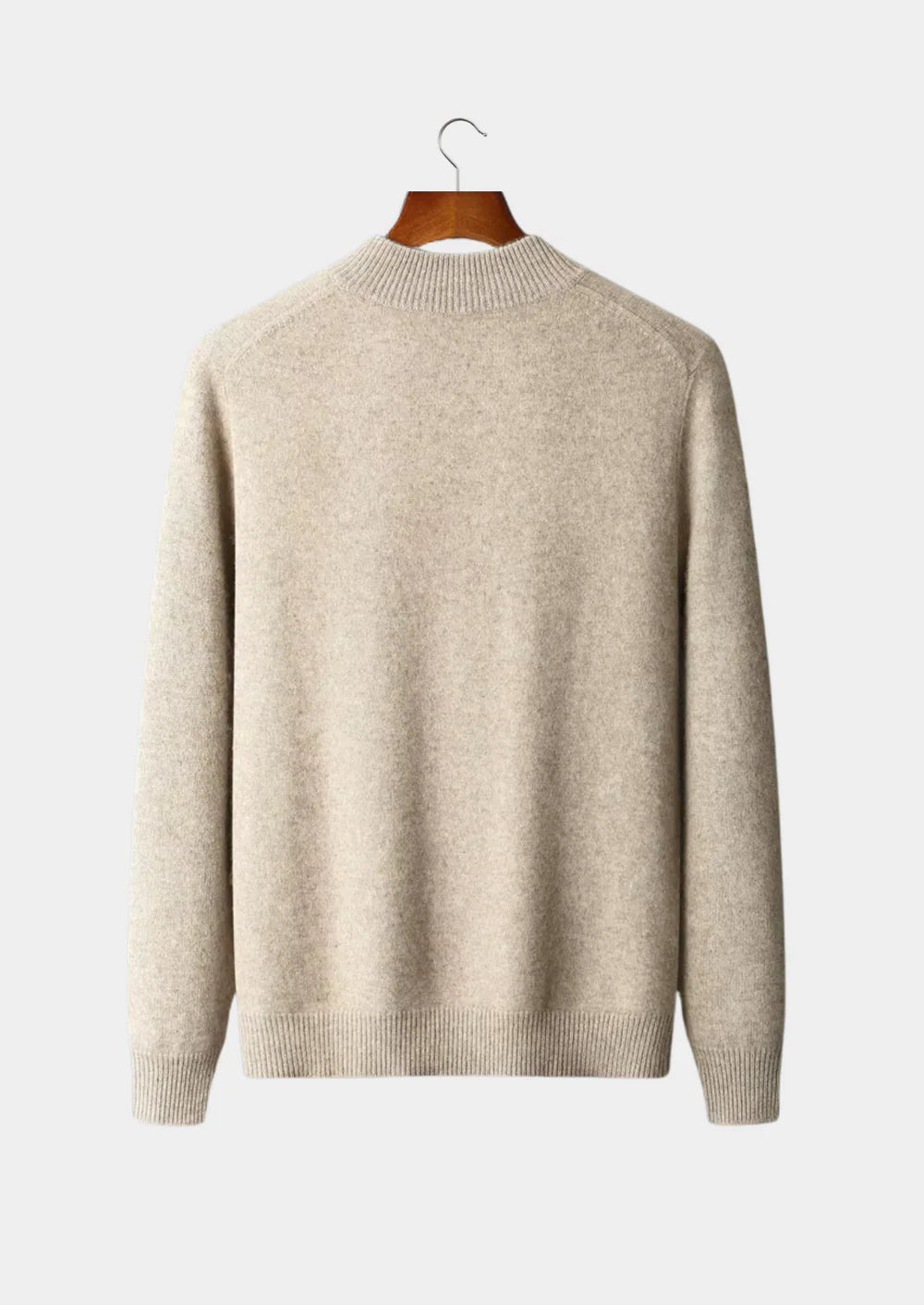 PURE EXTRA-FINE MERINO WOOL ZIPPER CARDIGAN