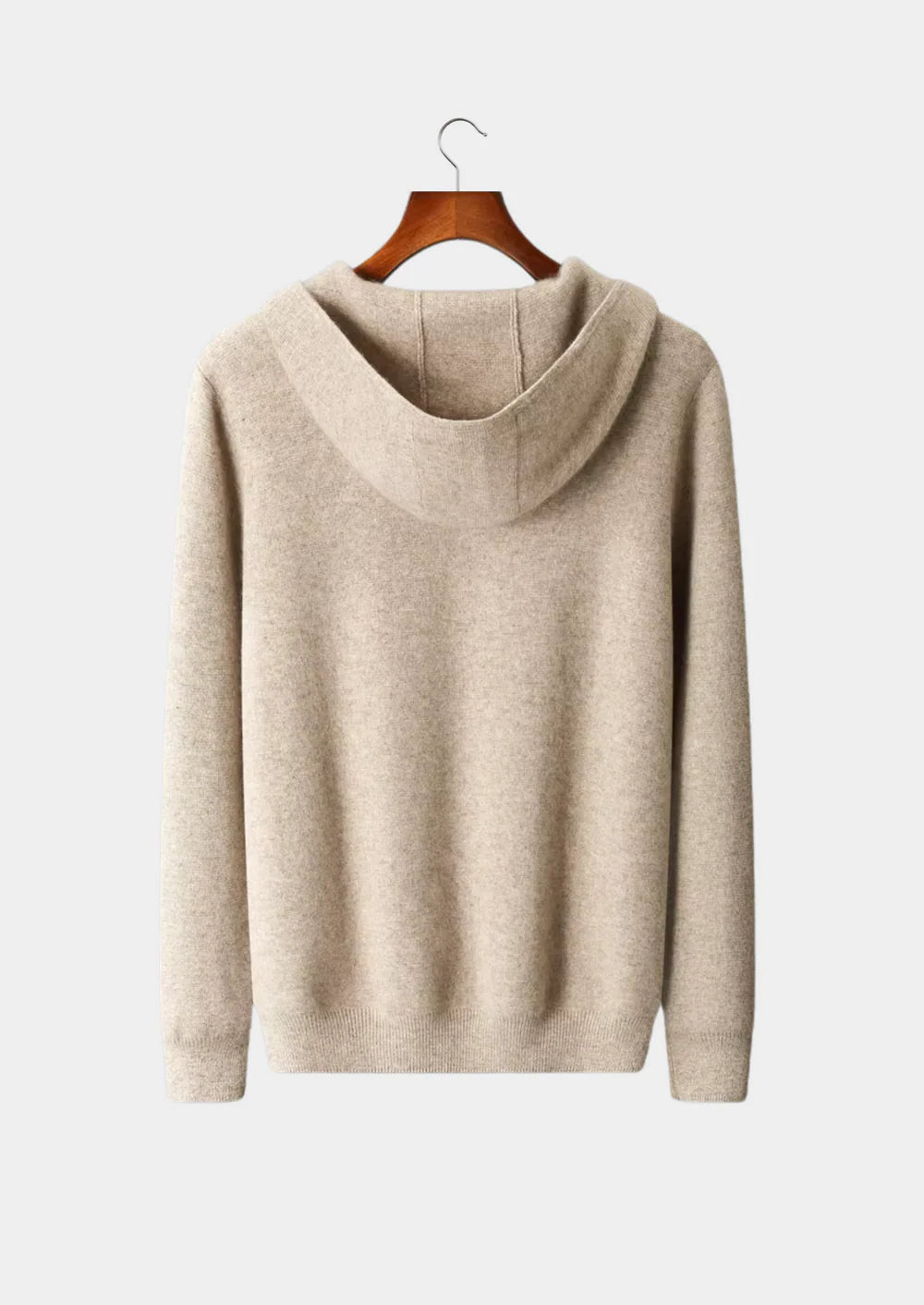 PURE EXTRA-FINE MERINO WOOL ZIPPER HOODIE