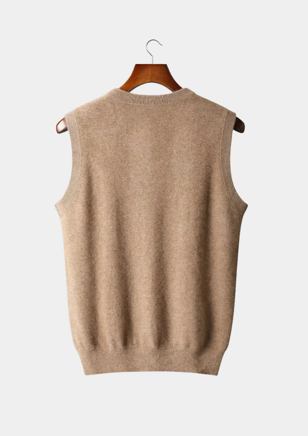PURE EXTRA-FINE MERINO WOOL V-NECK VEST