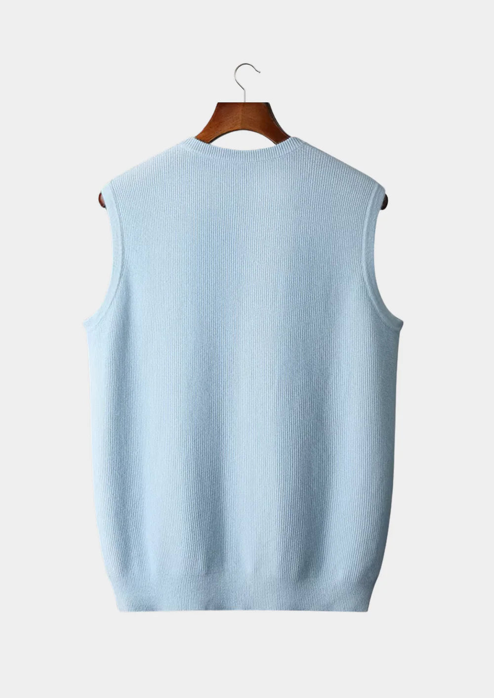 PURE EXTRA-FINE MERINO WOOL CREWNECK VEST