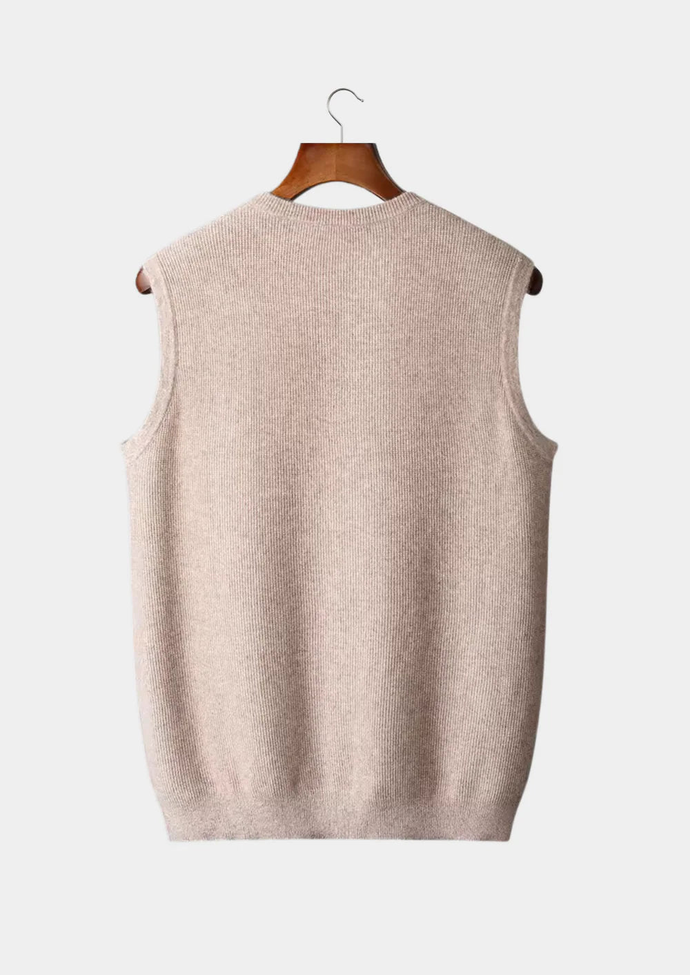 PURE EXTRA-FINE MERINO WOOL CREWNECK VEST