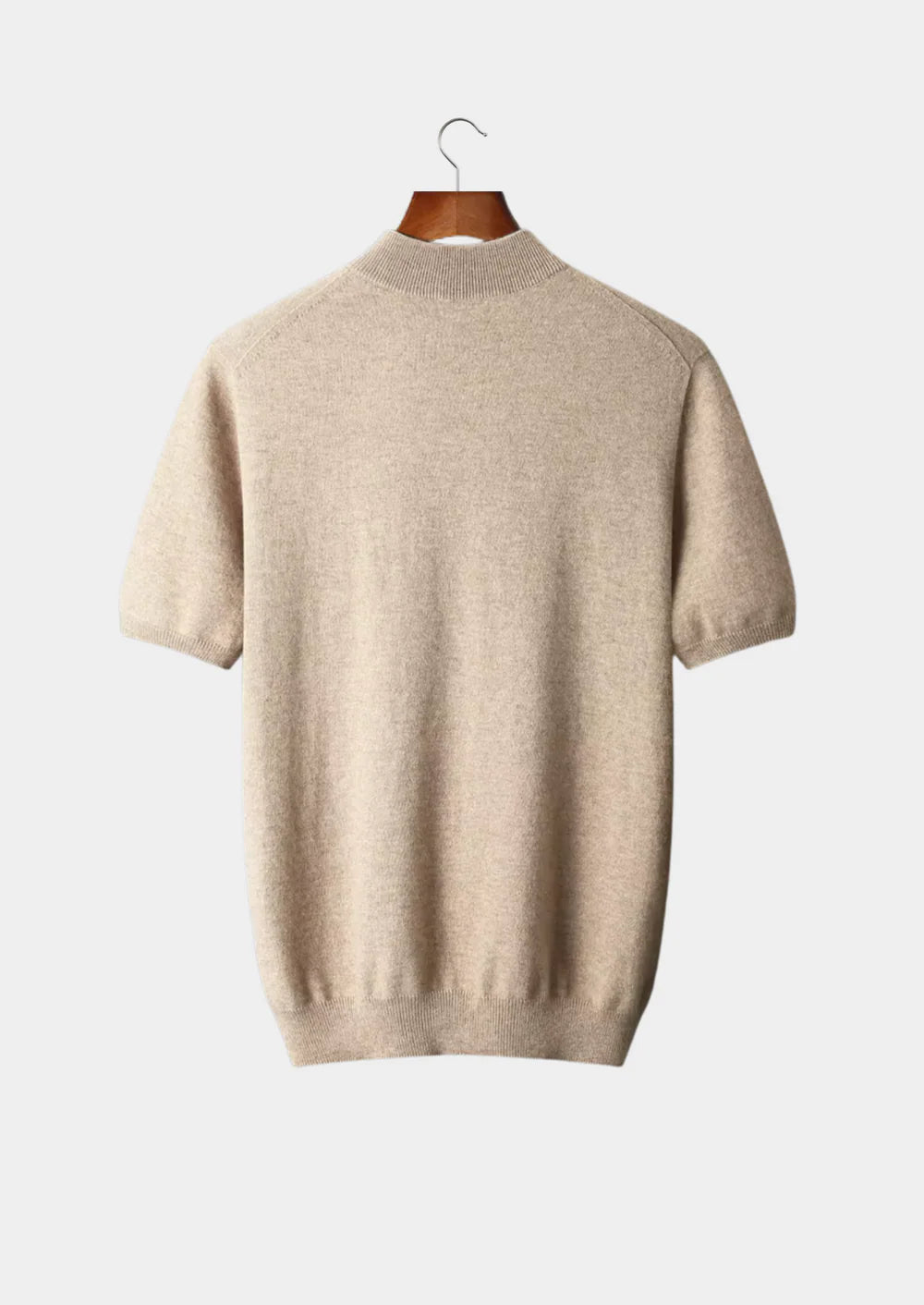 MIUM CASHMERE MOCK NECK T-SHIRT