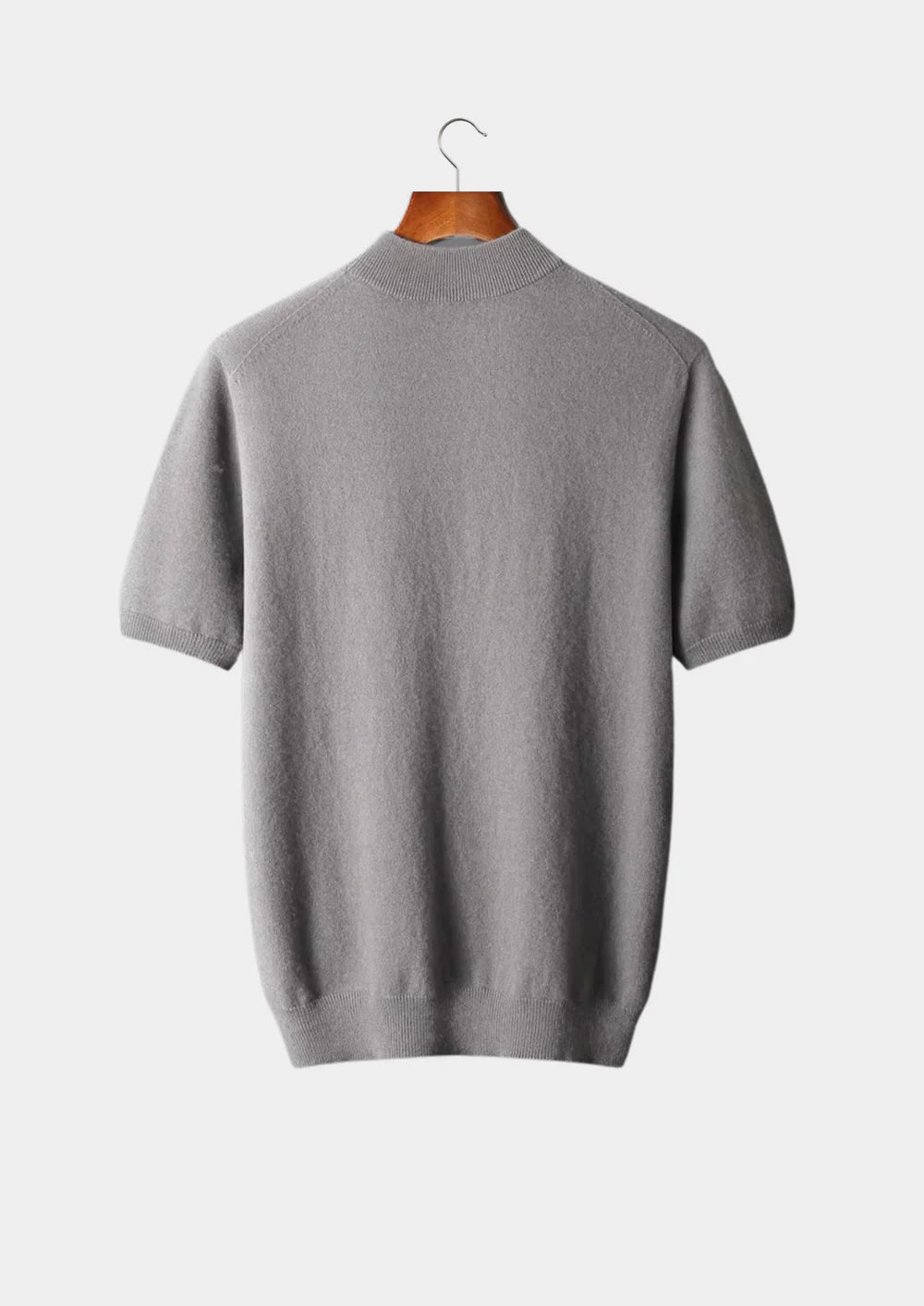 MIUM CASHMERE MOCK NECK T-SHIRT