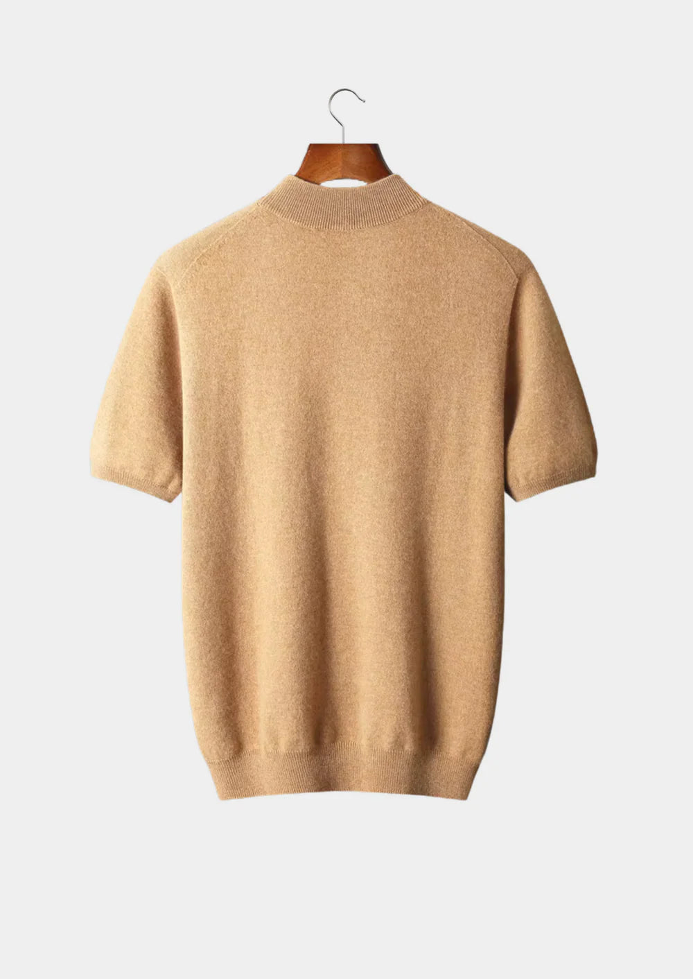 MIUM CASHMERE MOCK NECK T-SHIRT