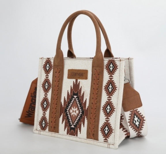 Dani Morgans x Wrangler Western Horizon Collection Whipstitch Crossbody Tote met riem
