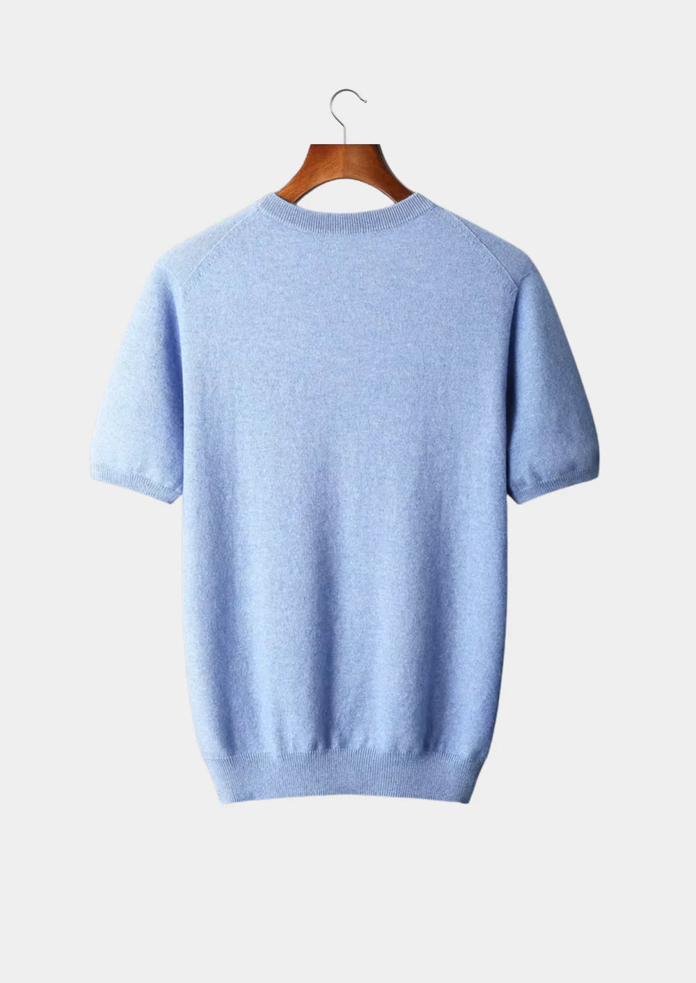 PREMIUM CASHMERE KLASSIEK T-SHIRT MET RONDE HALS
